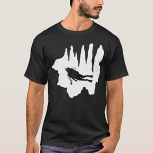 Cave Diving Cavern Diving Underwater Spelunking Sc T-Shirt