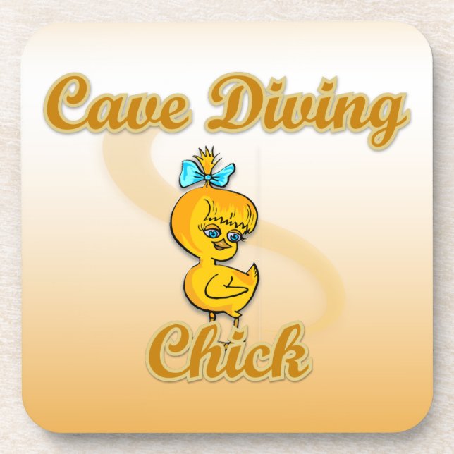 Cave Diving Chick Coaster (Front)