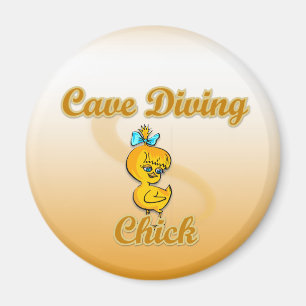 Cave Diving Chick Magnet