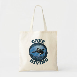 Cave Diving - Underwater Scuba Diver Tote Bag