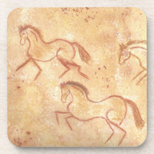 Cave Drawing Painting of Horses Coaster