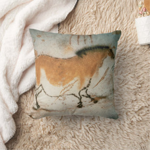 Cave drawings Lascaux French Prehistoric Cushion