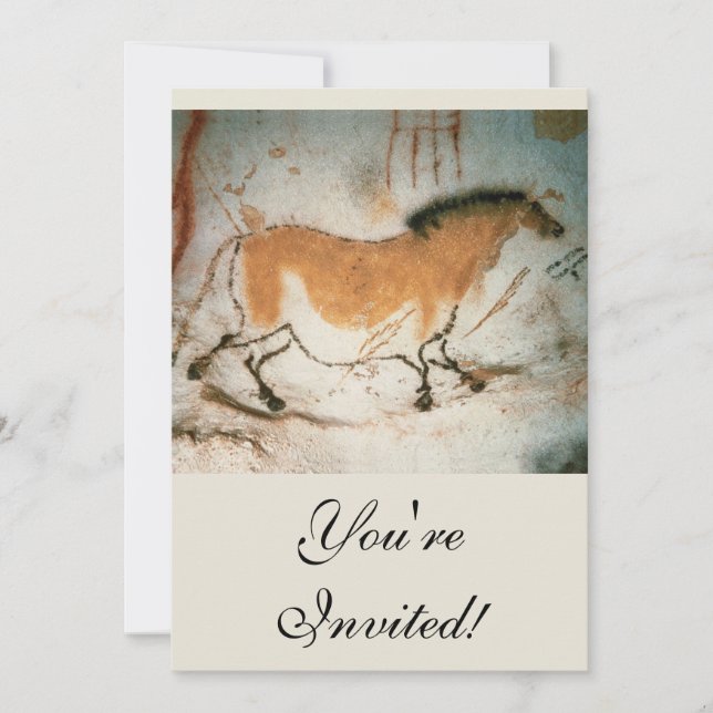 Cave drawings Lascaux French Prehistoric Invitation (Front)