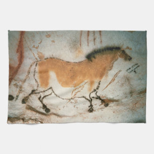 Cave drawings Lascaux French Prehistoric Tea Towel