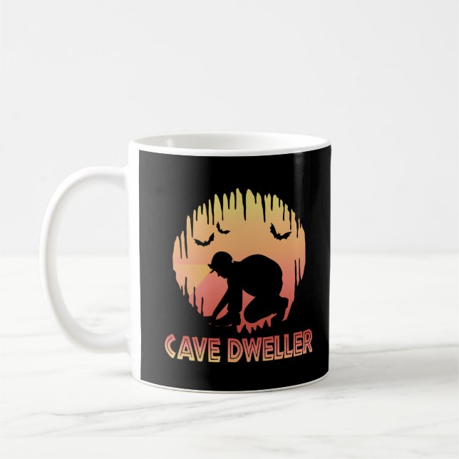 Cave Dweller - Caver Spelunking Speleology Coffee Mug (Left)