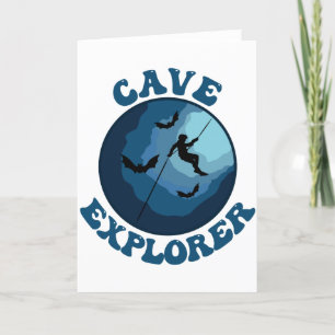 Cave Explorer Caver Caving Speleology Spelunking Holiday Card