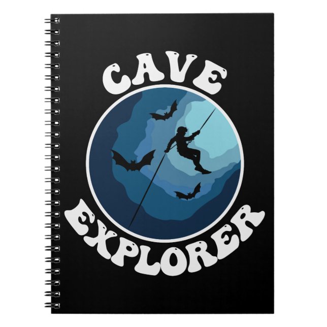 Cave Explorer Caver Caving Speleology Spelunking Notebook (Front)