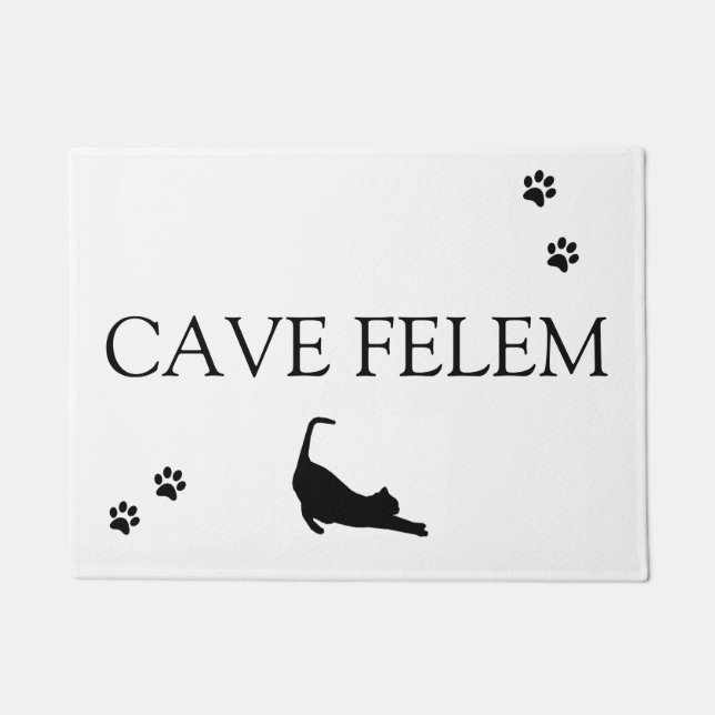 CAVE FELEM - Beware of the cat Doormat (Front)