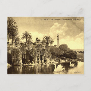 Cave Gardens, Nice France 1910 Vintage Postcard