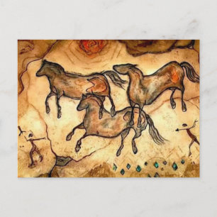 Cave Horses ** Postcard