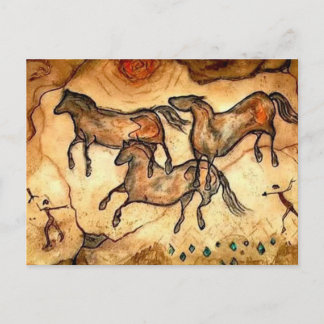 Cave Horses ** Postcard