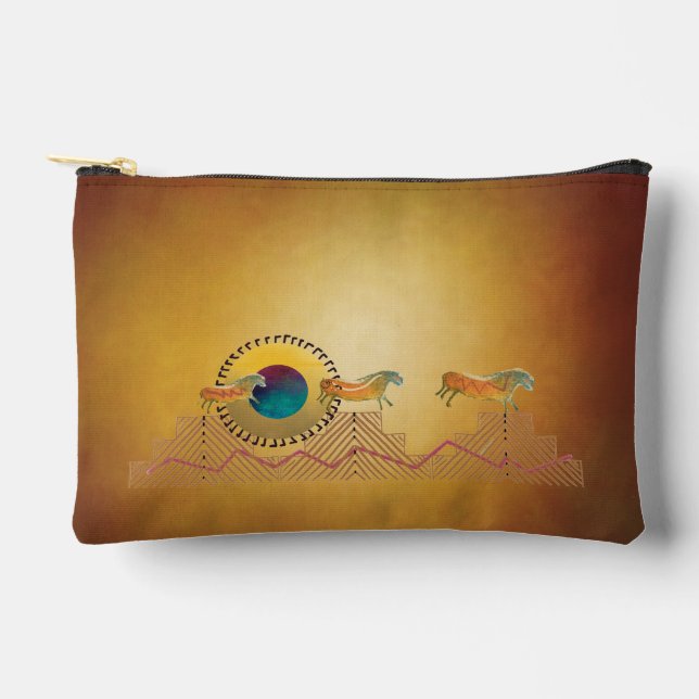 Cave horses to cheer your spirits accessory pouch (Front)