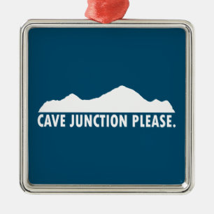Cave Junction Oregon Please Metal Ornament