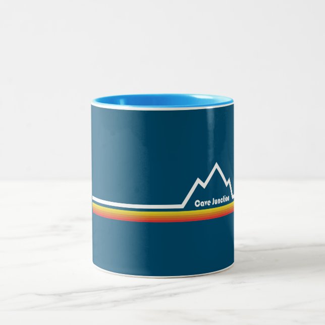 Cave Junction Oregon Two-Tone Coffee Mug (Center)