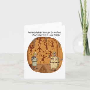 Cave Man Jazz Hands Card