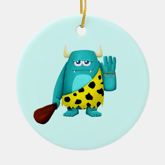 Cave Monster Ceramic Ornament (Front)