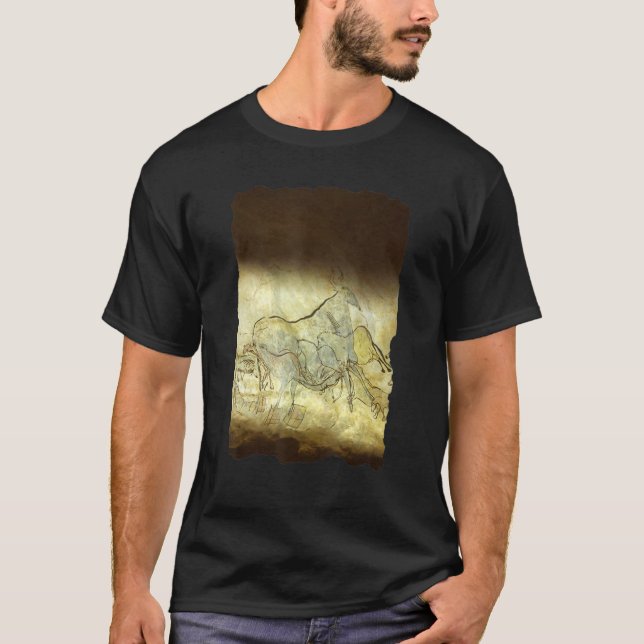 Cave Painting  Prehistoric Bulls in Lascaux Cave T-Shirt (Front)