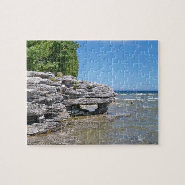 Cave Point Park Shoreline Jigsaw Puzzle (Horizontal)