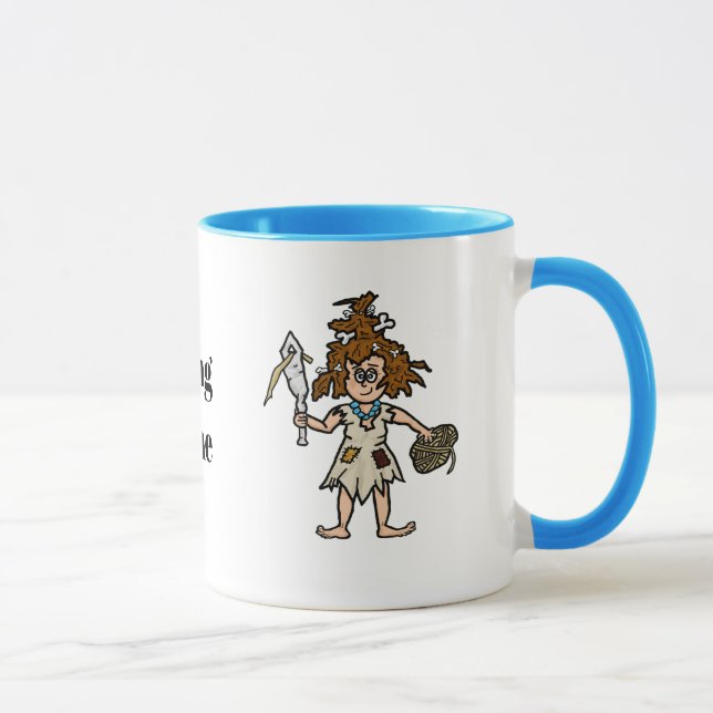 Cave Woman Seamstress Mug (Right)