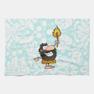 Caveman; Cute Tea Towel
