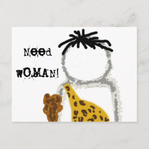 Caveman Ghost Postcard