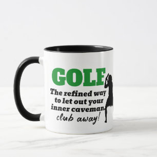 Caveman Golf Mug - Funny Golfer Gift for Men