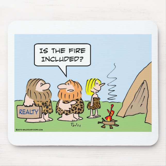 caveman realty fire included mouse pad (Front)