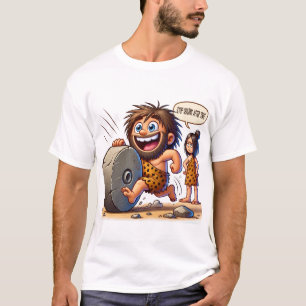 Caveman Rolling Stone Funny Tee