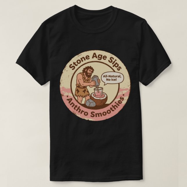 Caveman Smoothies Ancient Blend T-Shirt (Design Front)