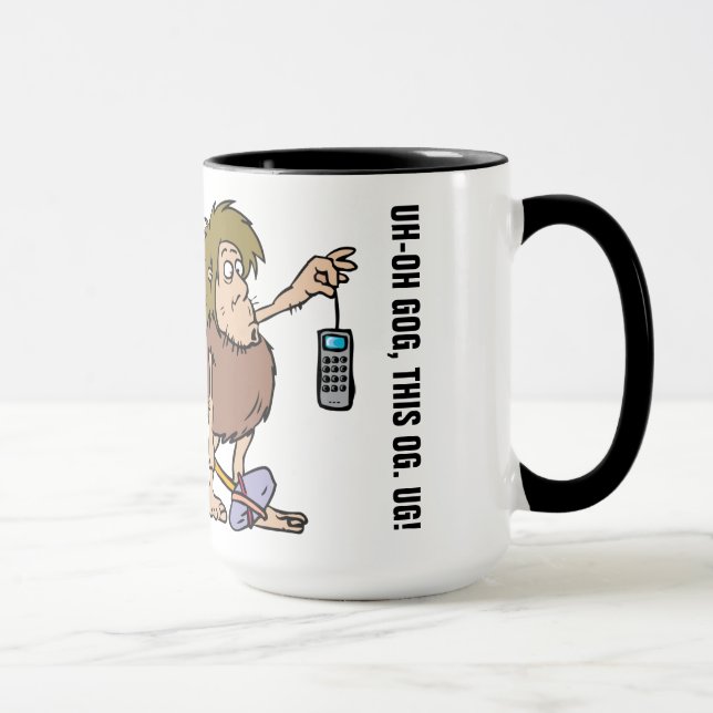 Caveman Talk!  Ringer Mug (Right)