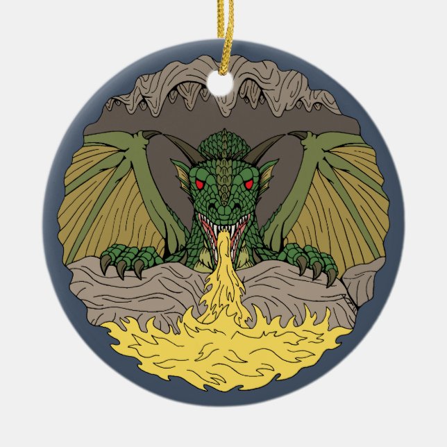 Cavern Dragon 2016 Ceramic Ornament (Front)
