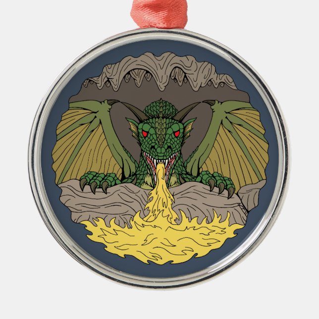 Cavern Dragon 2016 Metal Tree Decoration (Front)