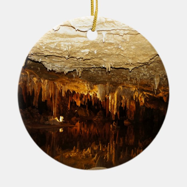 Cavern Lake Ceramic Ornament (Front)