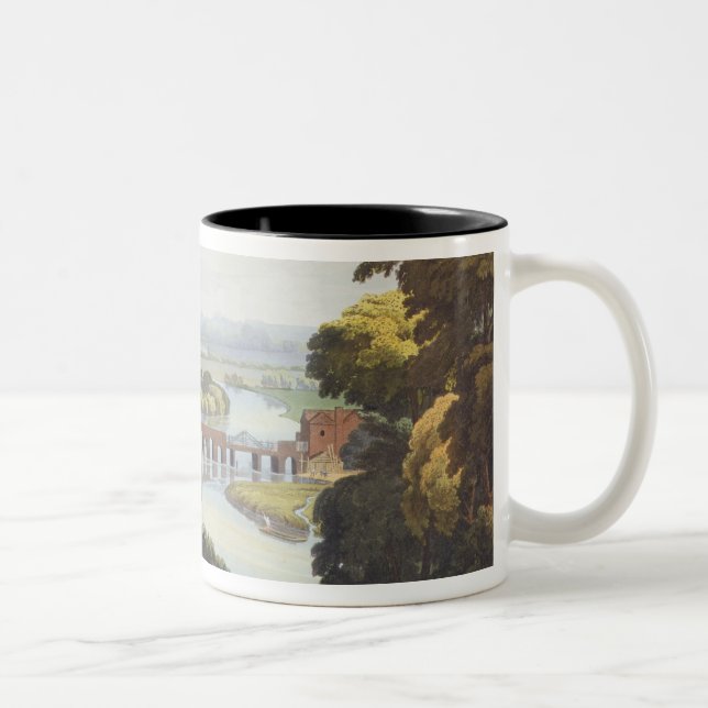 Caversham Bridge, near Reading, engraved by Robert Two-Tone Coffee Mug (Right)