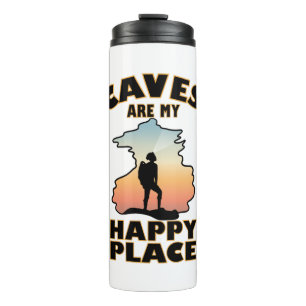 Caves are my Happy Place - Caving Thermal Tumbler