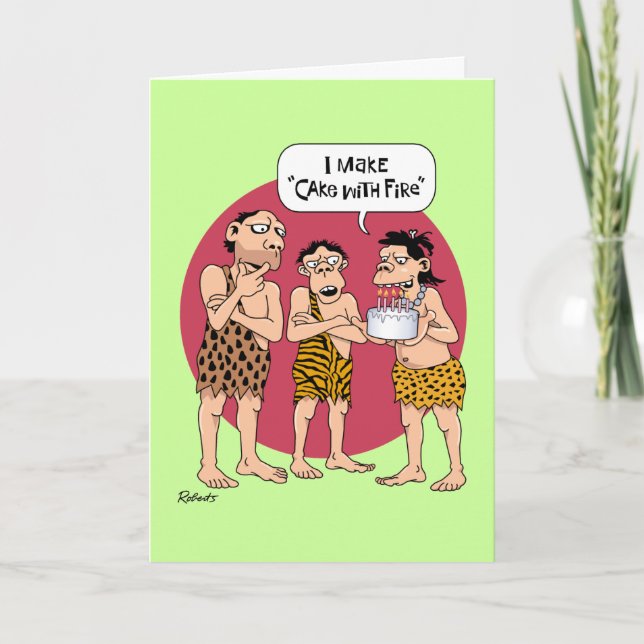 Cavewoman Birthday Card (Front)