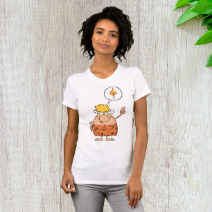 Cavewoman Thinking of Fire Stick T-Shirt