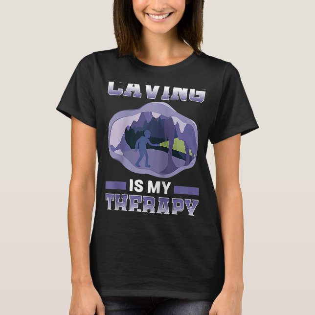 Caving Cave Exploring Caver Spelunking Explorer Ra T-Shirt (Front)