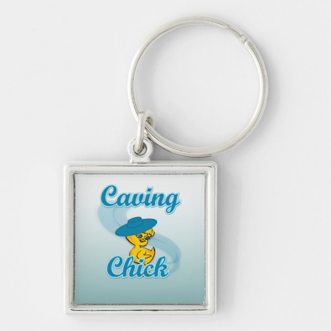 Caving Chick #3 Key Ring (Front)