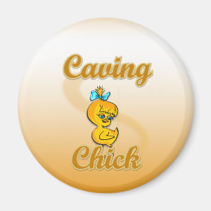Caving Chick Magnet