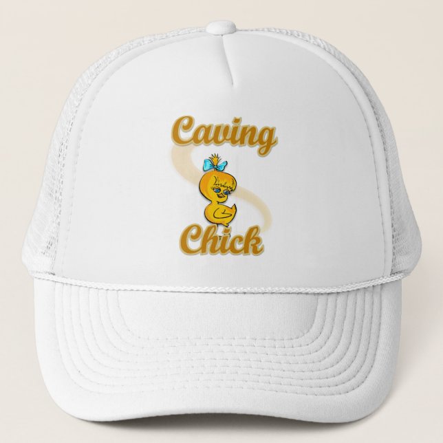 Caving Chick Trucker Hat (Front)