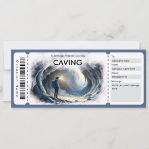 Caving Gift Certificate Invitation