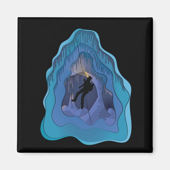 Caving Spelunking Underground Magnet (Front)