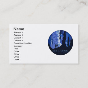 Caving Travel Cavern Vintage Travel Poster Business Card