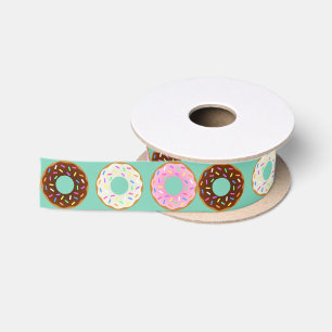 Cavity Cakes- A Delicious Doughnut Printed Ribbon Satin Ribbon