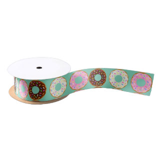 Cavity Cakes- A Delicious Doughnut Printed Ribbon Satin Ribbon