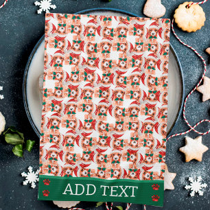 Cavoodle Christmas Dog Tea Towel