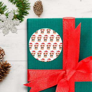 Cavoodle Dog Breed Christmas Stars Classic Round Sticker