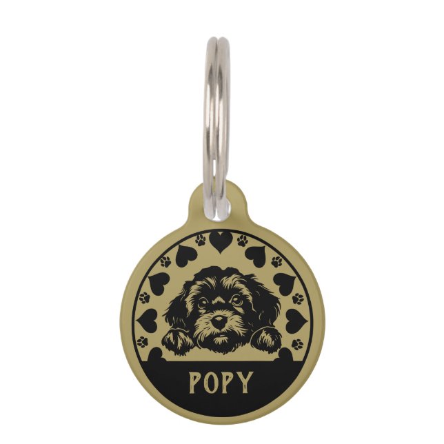 Cavoodle Dog Owner Pet Tag (Front)