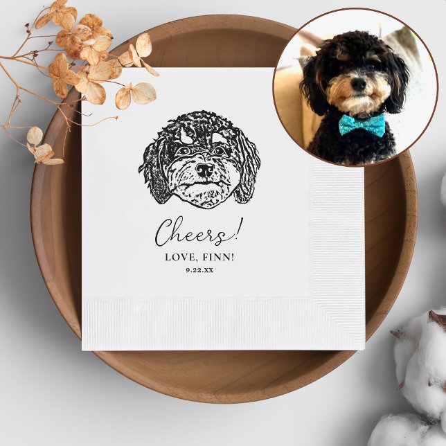 Cavoodle Dog Personalised Cheers Napkins (Creator Uploaded)